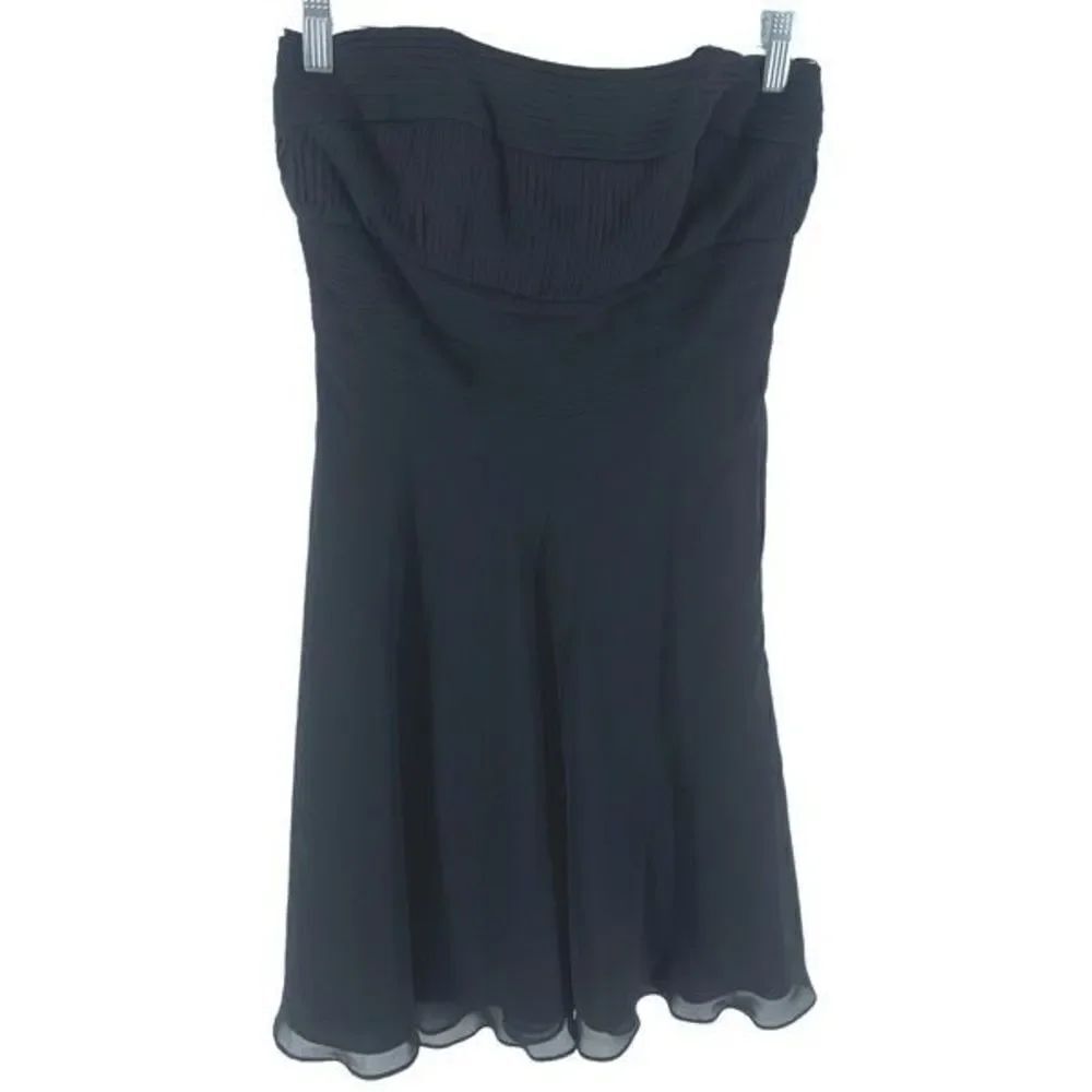 White House Black Market Women's Fit Flare Dress Strapless Pleated 4